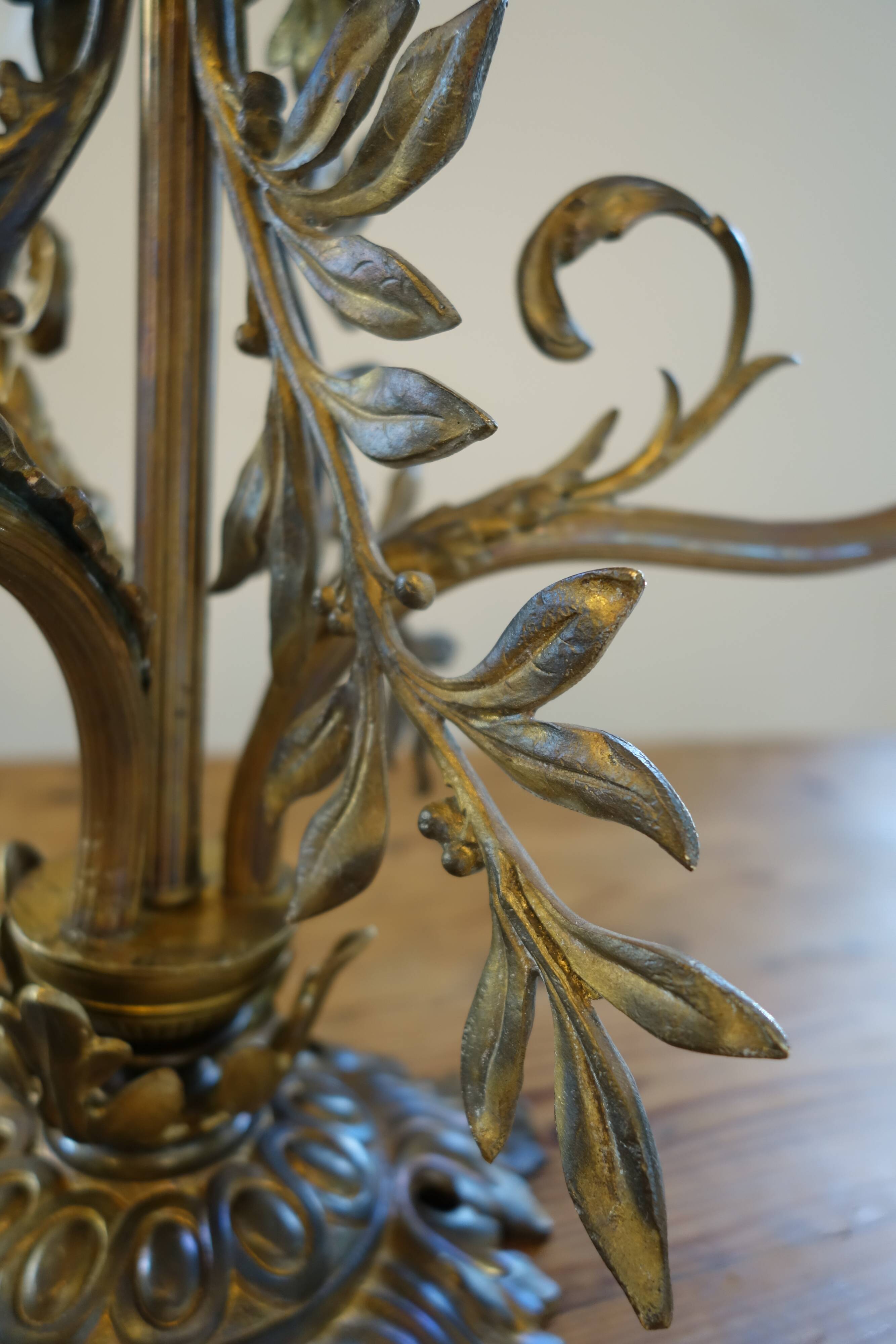 Lustre avec torchères style Napoléon 3