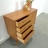 Formica kastje met lades vintage, ladekast