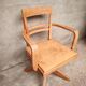 American architect's armchair in wood and cast iron from the 1930s