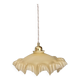 Vintage lampshade pendant light in pale yellow opaline
