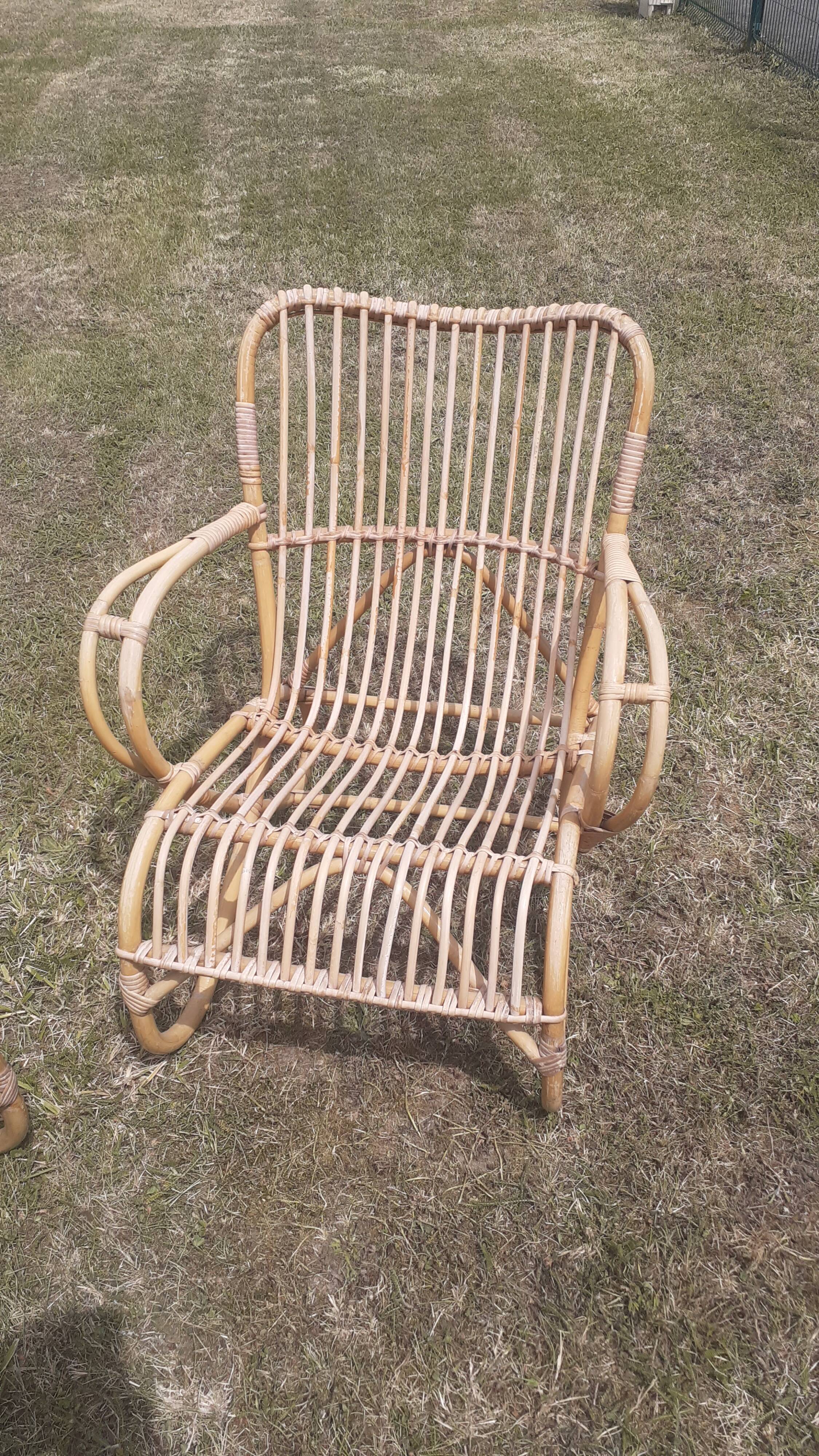 Rattan armchairs design Louis Sognot