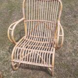 Fauteuils rotin design Louis Sognot