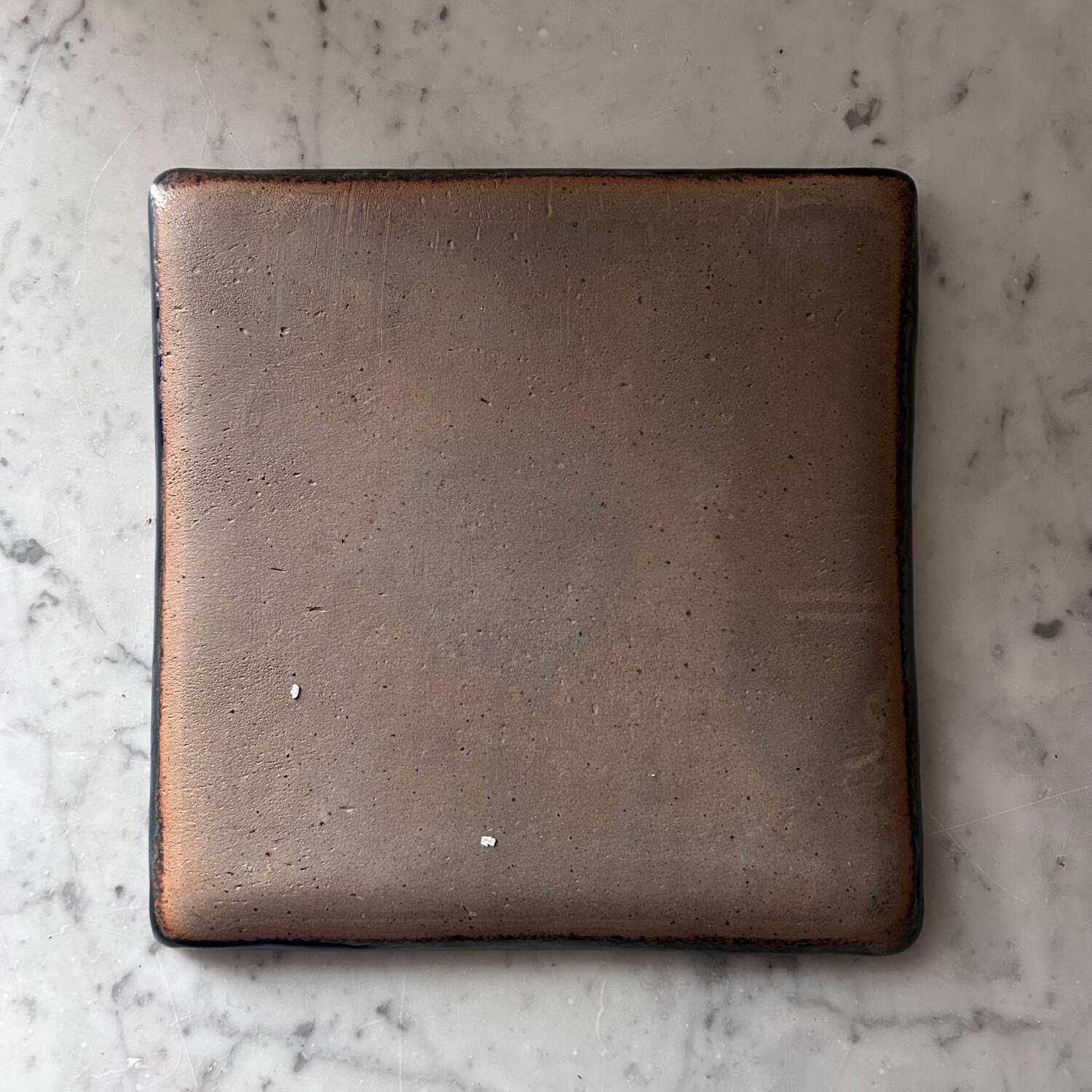 Navy blue stoneware catchall