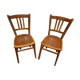 Deux chaises bistro bois courbé vintage