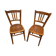 Deux chaises bistro bois courbé vintage