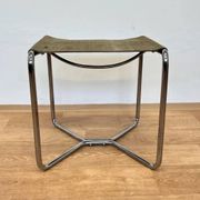 Chrome Bauhaus stool Thonet B8 by Marcel Breuer, 1930