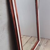 Miroir Louis Philippe H112xL76 laque bordeaux blanc crème
