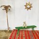 Old vintage bench in green patina fir
