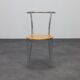 4x Postmodern Dining Chair Chrome & Plywood Segis, 90s