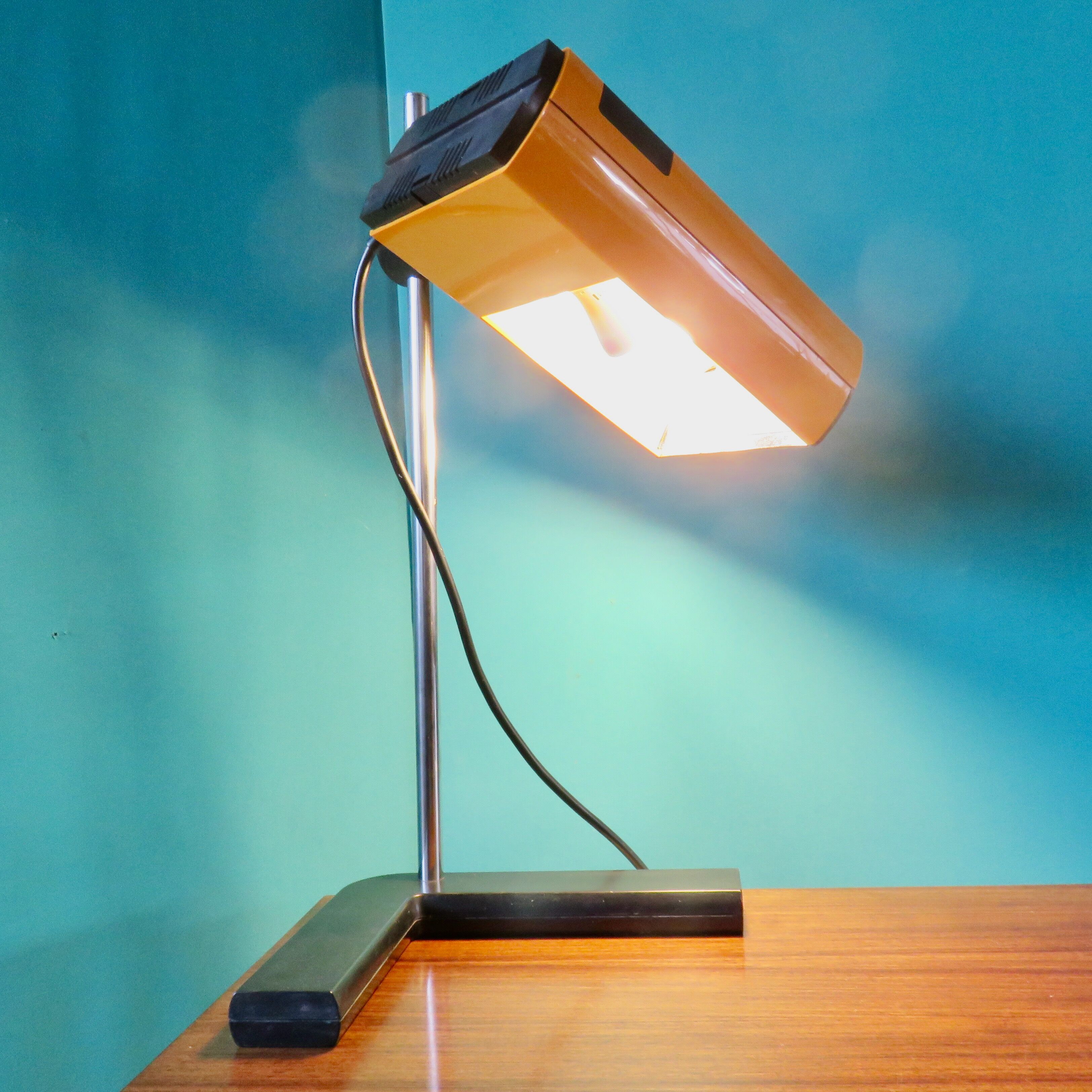 Orange Manade desk lamp "SAMP Design", France 1972