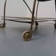 Mid-Century French Brass & Glass Serving Bar Cart, 1960s