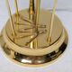 Monumental crane or egret lamp post in gilded brass by Antonio Pavia