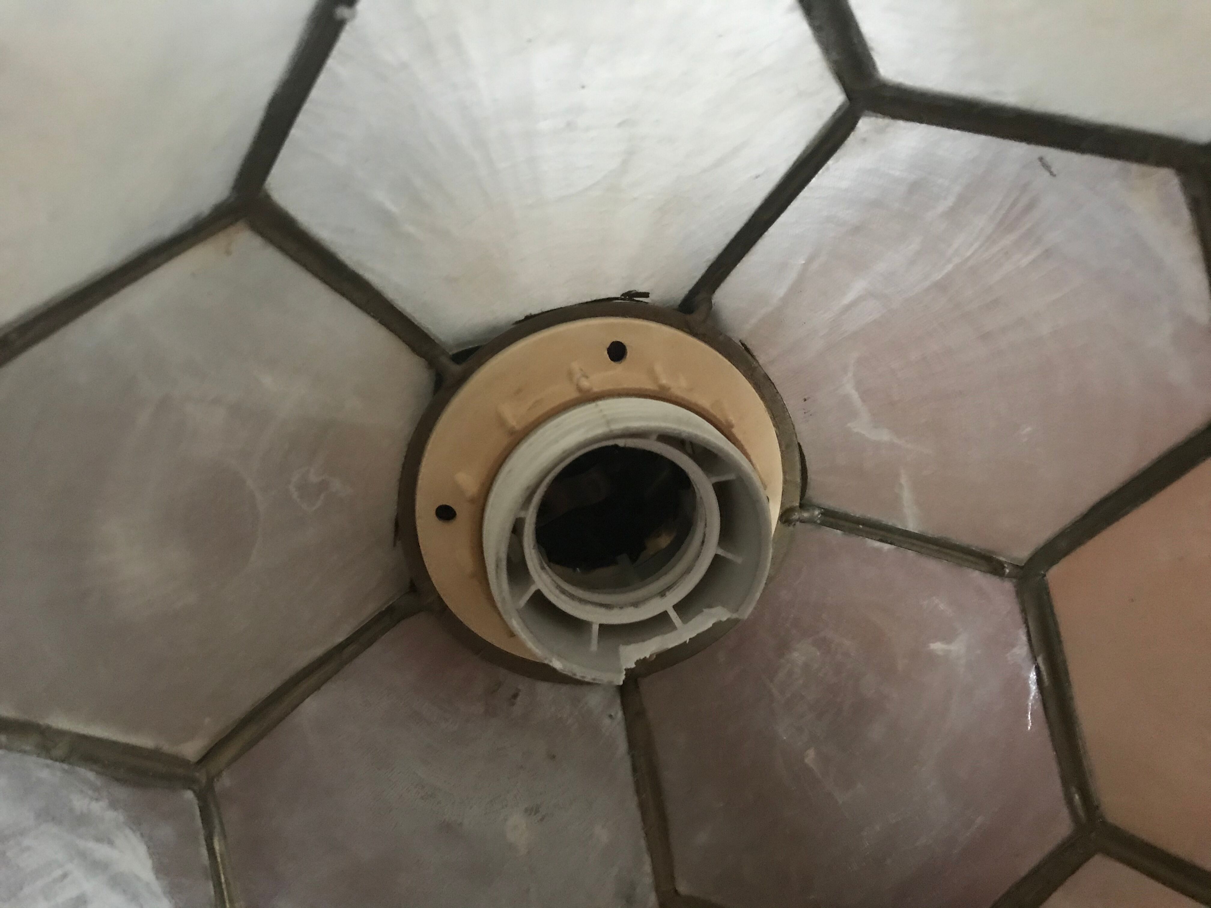 Mother-of-pearl and brass plafonnier