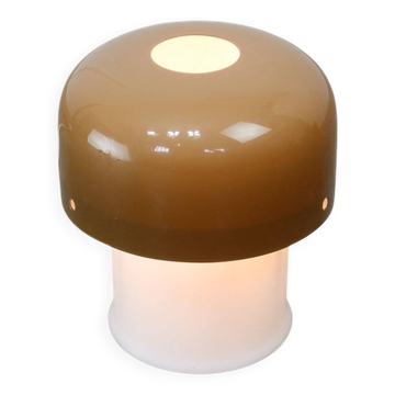Space-age Brown Mushroom Table Lamp by Luigi Massoni for Guzzini, 1970s