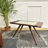 Mirror coffee table and compass legs