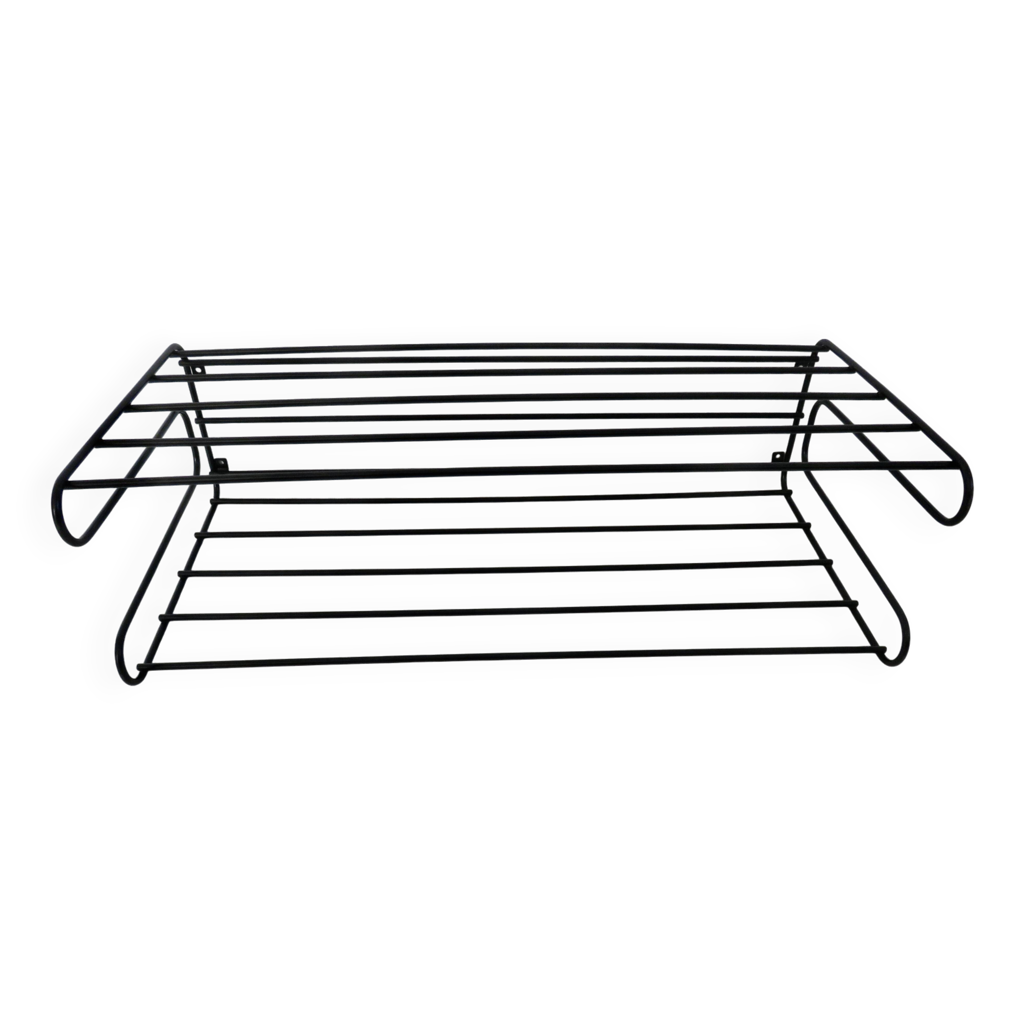 Etagère murale ikea, métal noir, 1980