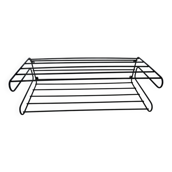 Etagère murale ikea, métal noir, 1980