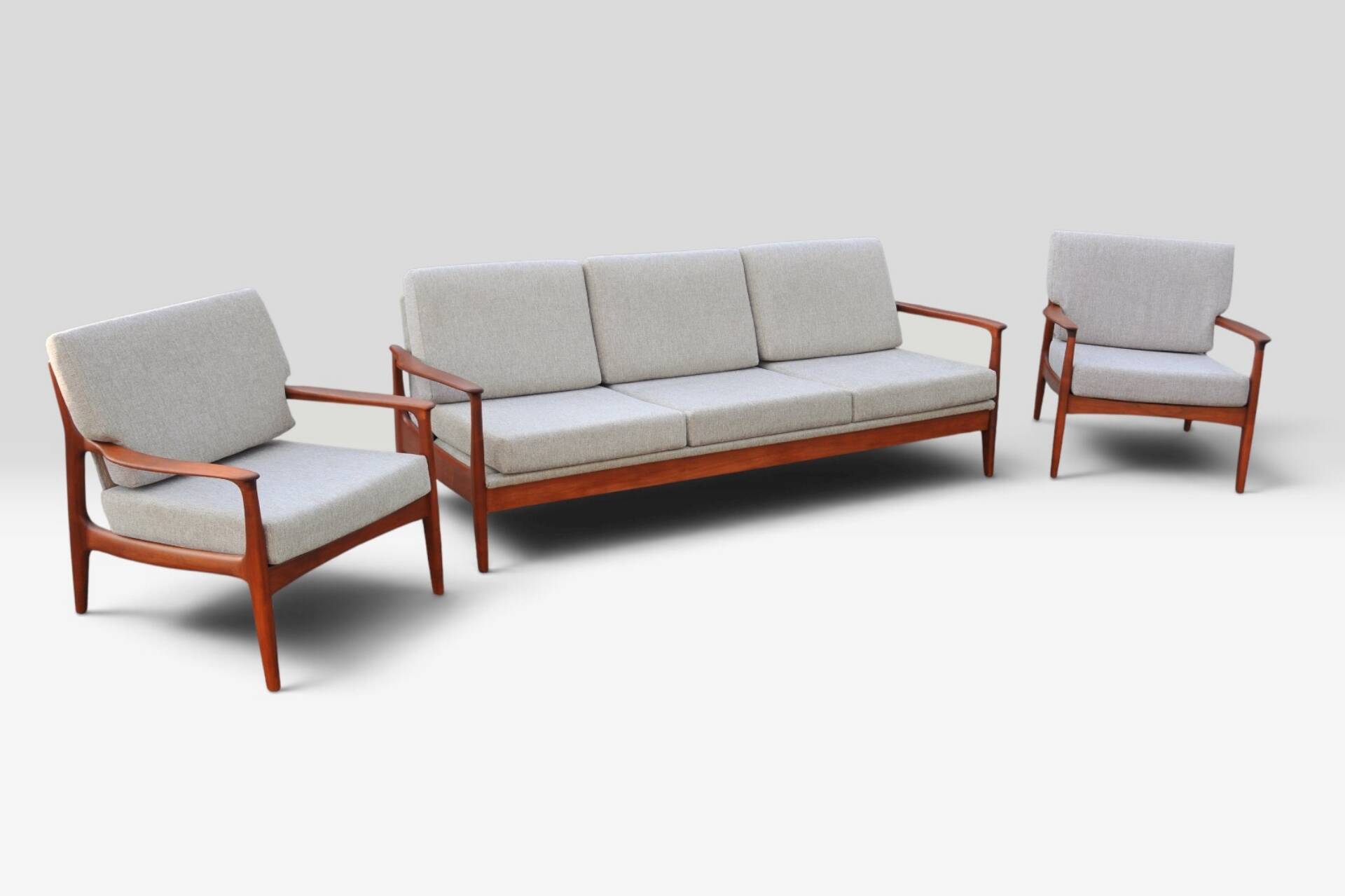 Eugen Schmidt Soloform vintage Teak Sofa und 2 Sessel