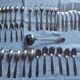 Art deco cutlery set in silver metal rex , 35 pieces