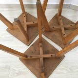 Set de tabourets en chêne