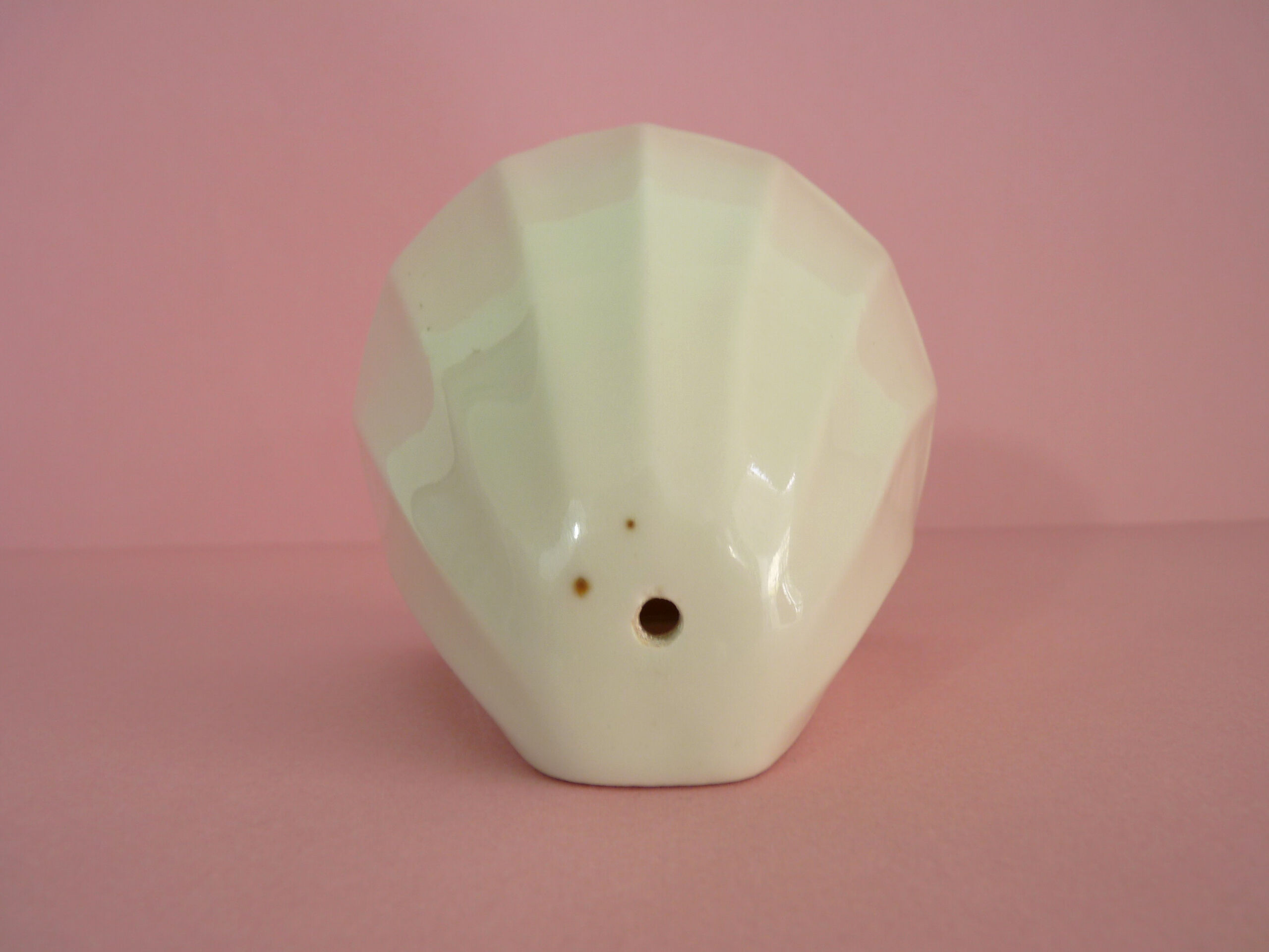 Old wall toothbrush holder or antique pencil holder, old ceramic brush pot