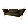 Black leather sofa, 2 seats, DEMA Rataplan