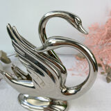 Tin mail holder couple of swans