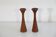 Pair of Danish teak candlesticks 1960