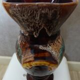 Vase en faience de style barbotine