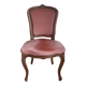 Chaise Louis XV rose