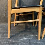 Scandinavian suite of 4 chairs 1960