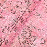 4x7 Soft Pink Vintage Patchwork Rug 225x123Cm