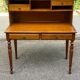 Vintage solid wood desk with removable secretary in colonial style from the 1960s.