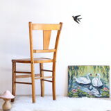 Bistro chair of the 50s in patinated wood