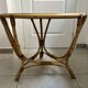 Table basse ronde rotin années 60