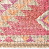 3x10 Rug For Kitchen Pink Turkish Runner Rug, 86x321Cm SK 18318