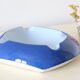 Empty pocket or blue ceramic ashtray, vintage