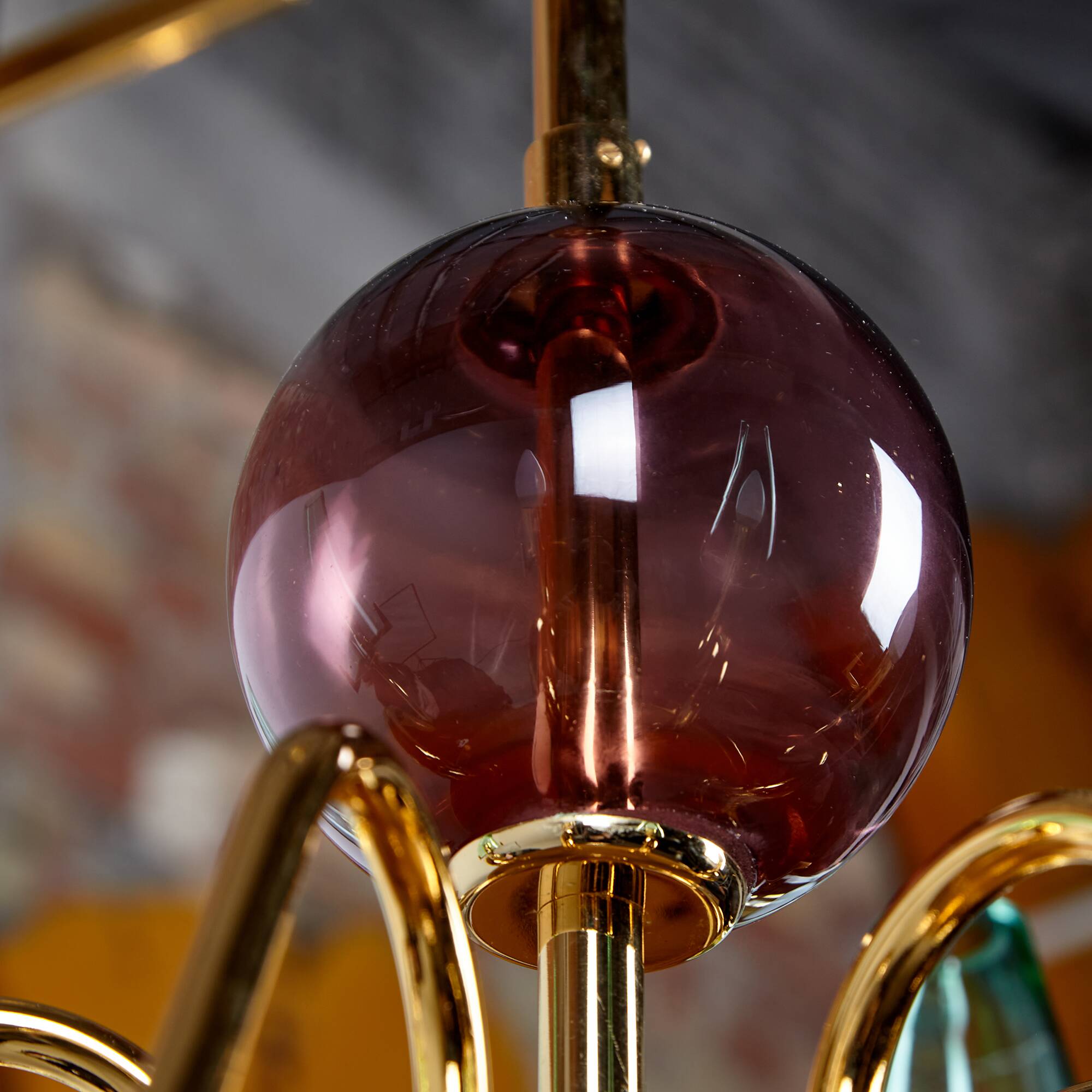 Italian Glass Chandelier, 1980s (MK9505)