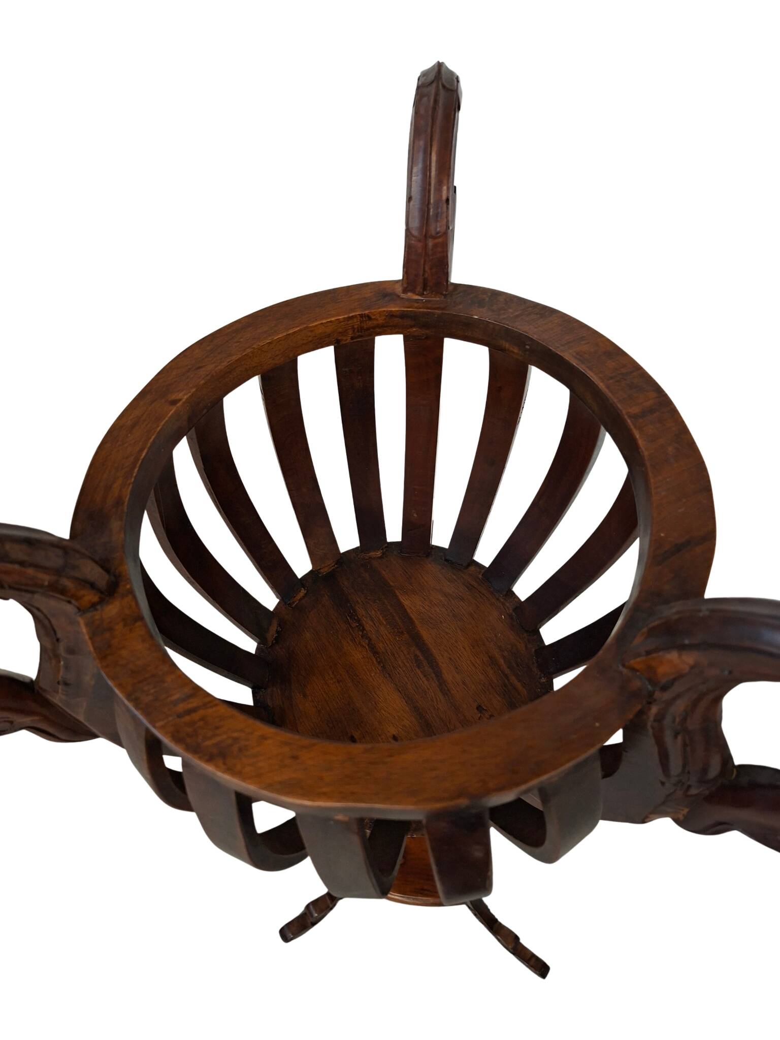 Elegante Porta Vaso Vintage in Ciliegio