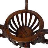 Elegante Porta Vaso Vintage in Ciliegio