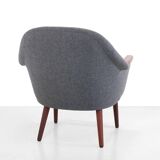 Danish design armchair with teak armrest, 1960's