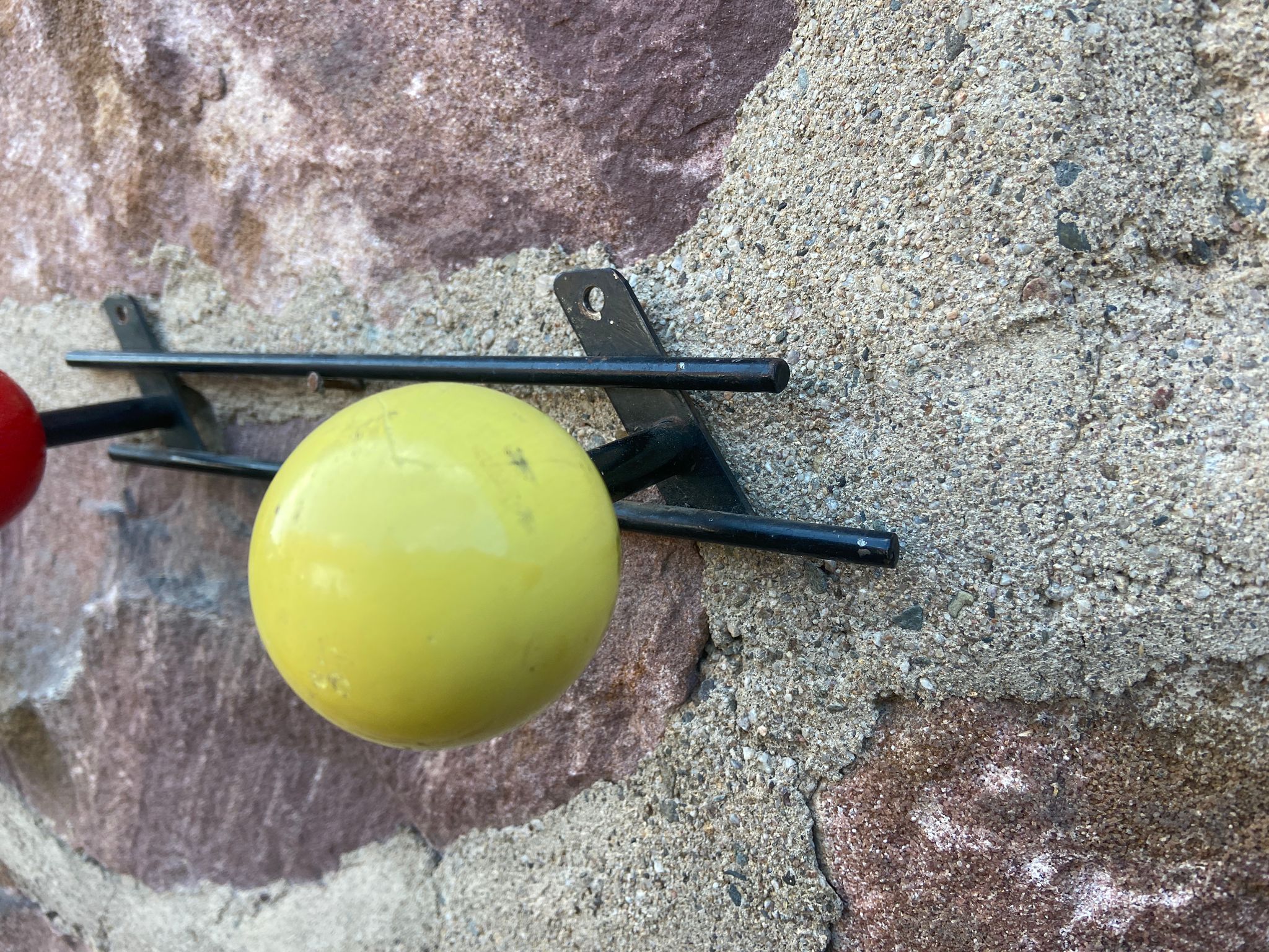 Coat rack wall hook vintage balls