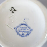 4 cups and saucers & creamer Rouen E. Bourgeois