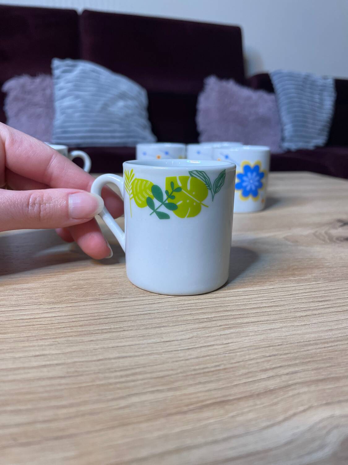 Lots de 8 tasses café vintage 70’s porcelaine