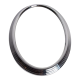 Oval mirror top 1950 silver