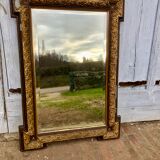 Large mirror gilded wood 76x109