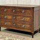 Louis XVI period chest of drawers in walnut, oak and fir, 18th century