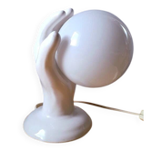 Lampe main en céramique 1980