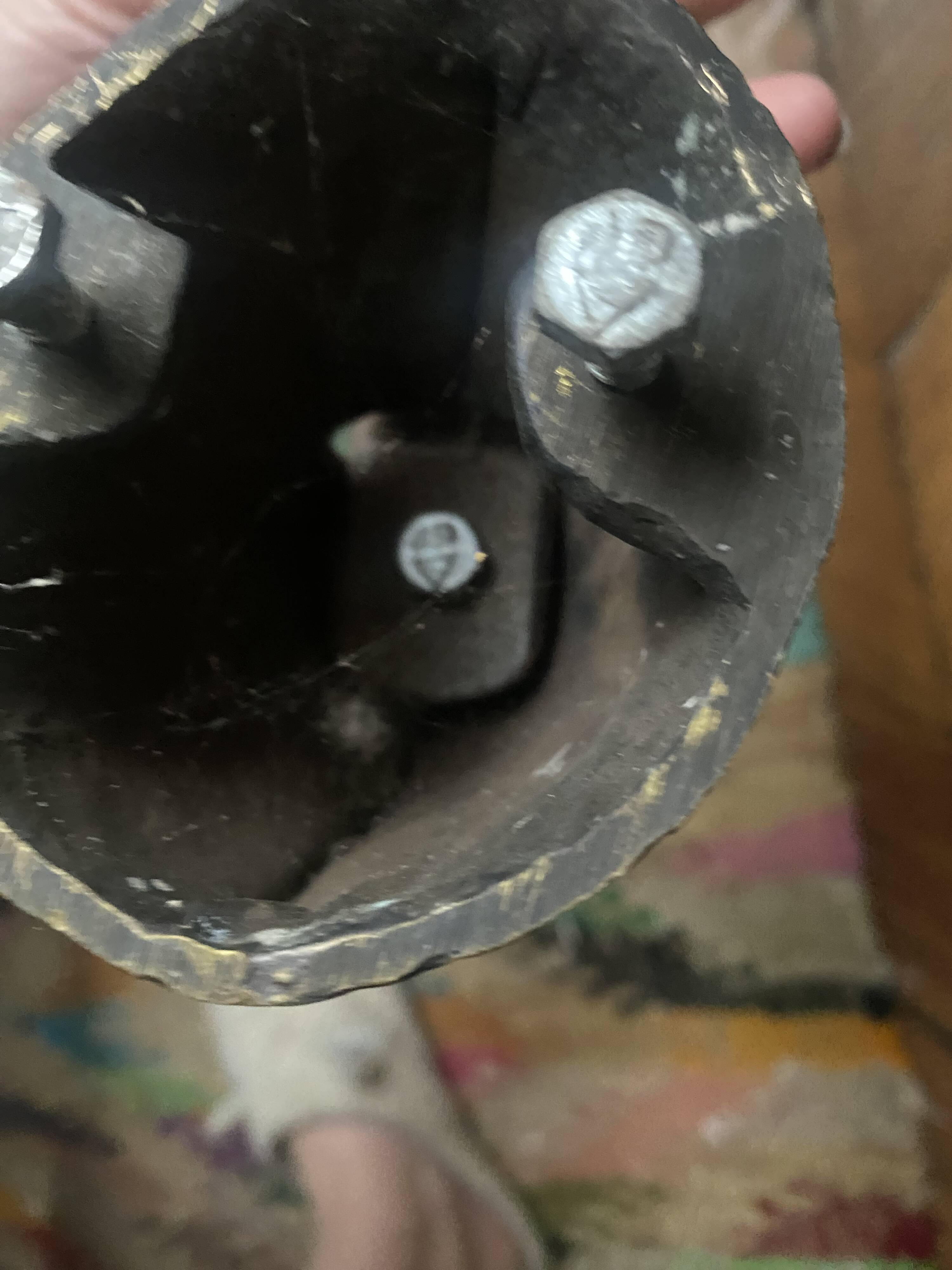 Pair of vintage deer head andirons