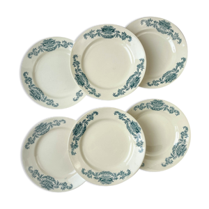 6 assiettes plates Terre